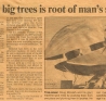 Late founder, Doug McLeish, showing off a tree spade to the Toronto Star. August 14, 1984