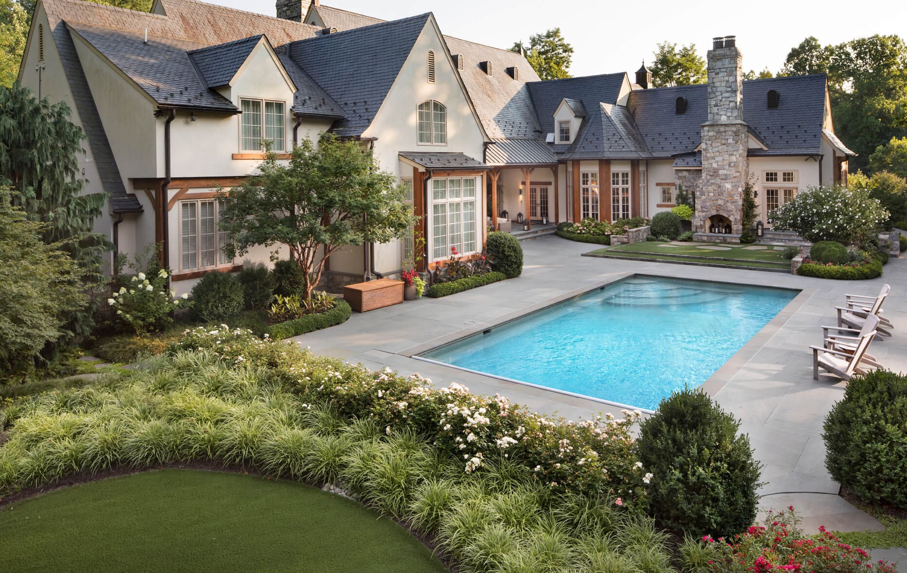 garden design features "ice dance" sedge border