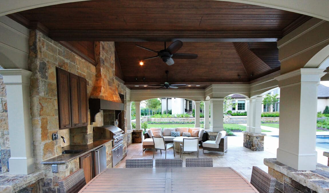 outdoor kitchen & dining pavilion