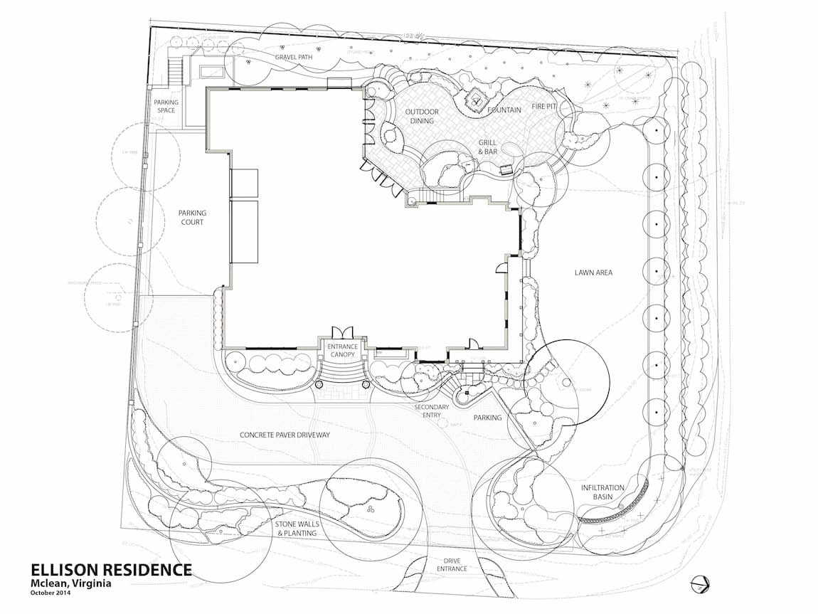 site plan mclean va landscape design project