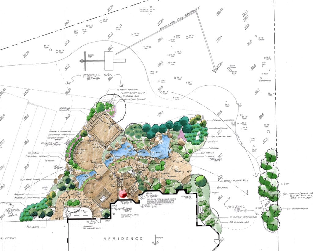 landscape design plan oak ton va
